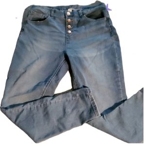 Justice buttonfly 20 plus super soft stretch jegging jeans